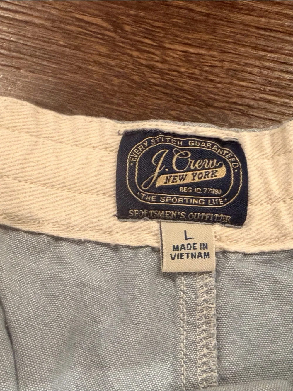 J. Crew Light Blue Cotton Shorts with Contrast Waistband